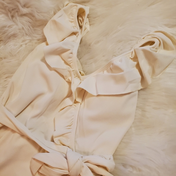 Toluca Isabella Maxi Wrap One-piece - Ivory Micro Waffle - Picture 5 of 16